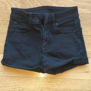 American Eagle Outfitters Black Denim High-Rise Next Level Stretch Shorts